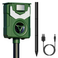 Solar Ultrasonic Animal Repeller with Flame Light USB Charge Motion Sensor by DailySale