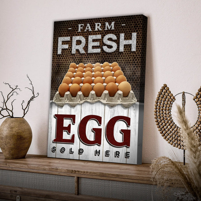 Sold Here Farm Fresh Eggs Sign by Tailored Canvases
