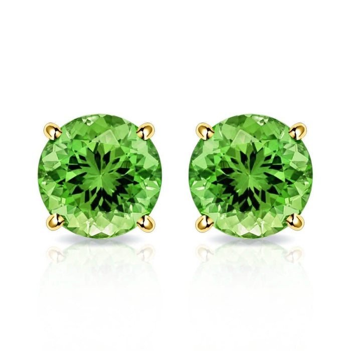 Solid 10K Gold 2.00 CTW Peridot Stud Earrings By MUIBLU Gems by DailySale