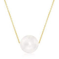 Solid 10K Gold Pearl Necklace by DailySale