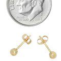 Solid 14K Gold Ball Studs - Assorted Sizes by DailySale