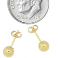 Solid 14K Gold Ball Studs - Assorted Sizes by DailySale