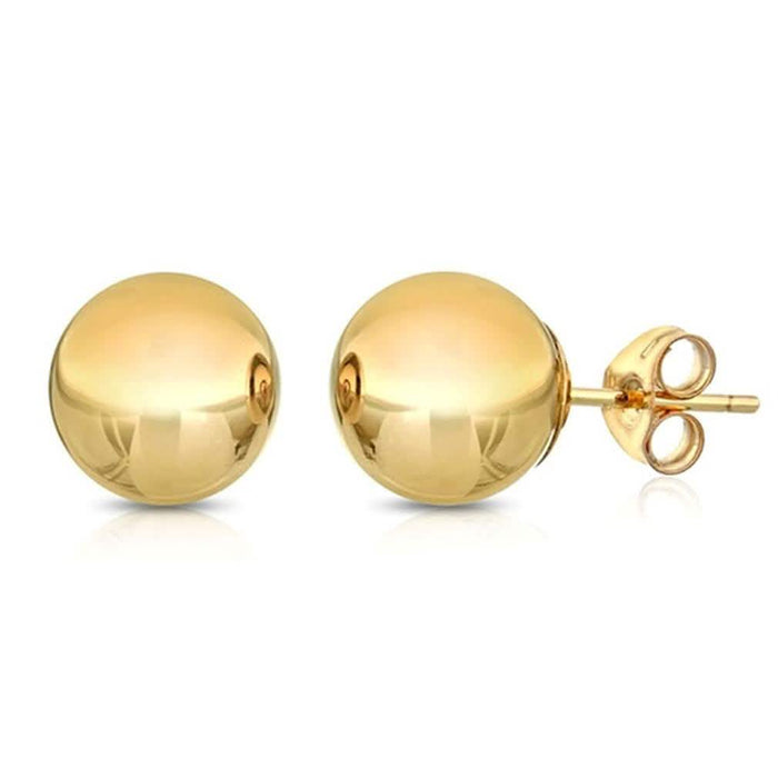 Solid 14K Gold Ball Studs - Assorted Sizes by DailySale