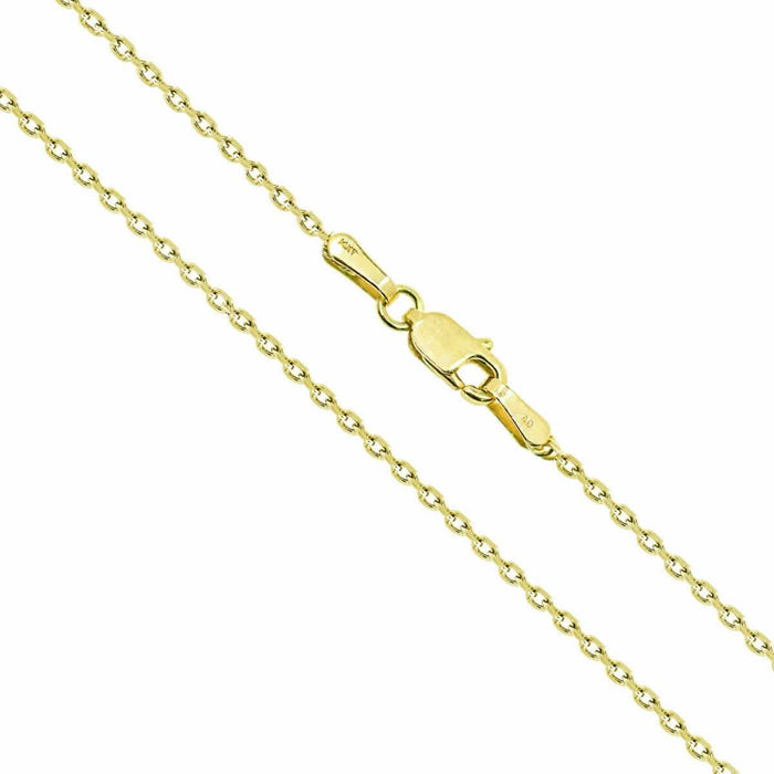Solid 14K Gold Cable Chain Necklace by DailySale