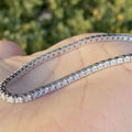 Solid 14K White Gold 2.13CTW 100% Natural Diamond Tennis Bracelet by DailySale