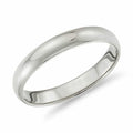 Solid 14K White Gold 3mm Comfort Fit Wedding Band Ring by DailySale