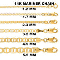 Solid 14K Yellow Gold Mariner Link Chain Necklace by DailySale
