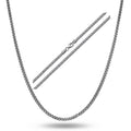 Solid .925 Sterling Silver Rhodium Plated 1.1mm Franco Chain by DailySale