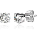 Solid 925 Sterling Silver Round Cut Crystal Small Studs by DailySale