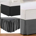 Solid Color Bed Skirt - Assorted Styles by DailySale