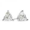 Solid Sterling Silver 6mm Trillion Cut Studs