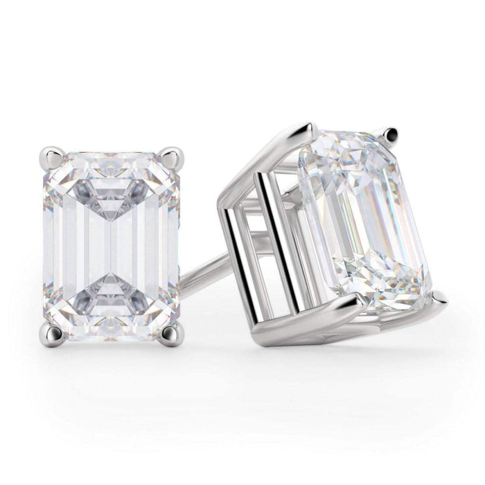 Solid Sterling Silver Emerald Cut Studs by DailySale