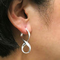 Solid Sterling Silver Figure 8 Earrings by Verona by DailySale