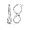 Solid Sterling Silver Figure 8 Earrings by Verona by DailySale
