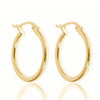 Solid Sterling Silver French Lock Hoops In Gold