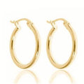 Solid Sterling Silver French Lock Hoops In Gold by DailySale