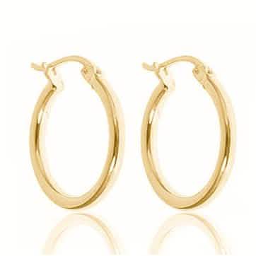 Solid Sterling Silver French Lock Hoops In Gold by DailySale