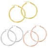 Solid Sterling Silver Plain French Lock Hoops