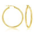 Solid Sterling Silver Plain French Lock Hoops by DailySale