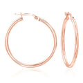 Solid Sterling Silver Plain French Lock Hoops by DailySale