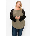 Solid Top Featuring Flattering Lace Bell Sleeves by DailySale