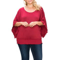 Solid Top Featuring Flattering Wide Sleeves by DailySale