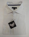 Solid White Men's Long Sleeves Dress Shirt