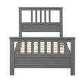 Solid Wood Platform Bed and Kids Room Headboard by DailySale