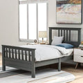 Solid Wood Platform Bed and Kids Room Headboard by DailySale