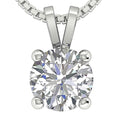 Solitaire Pendant I2 H 1.03 Ct Round Cut Diamond Four Prong Set 14K White Gold by DailySale