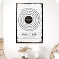 Song Lyrics Sign by Tailored Canvases