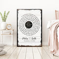 Song Lyrics Sign by Tailored Canvases