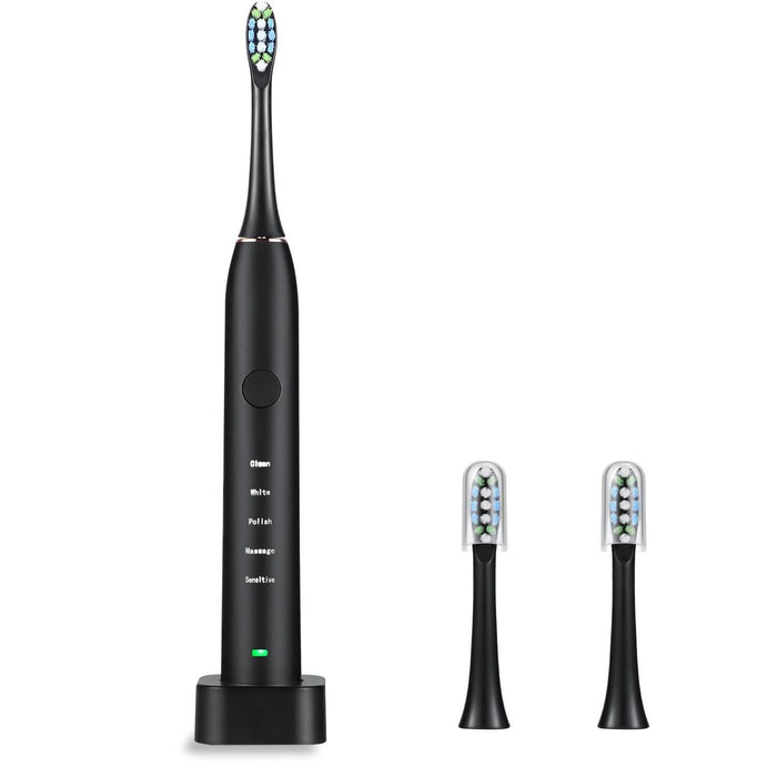 Sonic Electric Toothbrush For Adults Magnetic Charging Waterproof IPX7 Replacement Heads Set by DailySale
