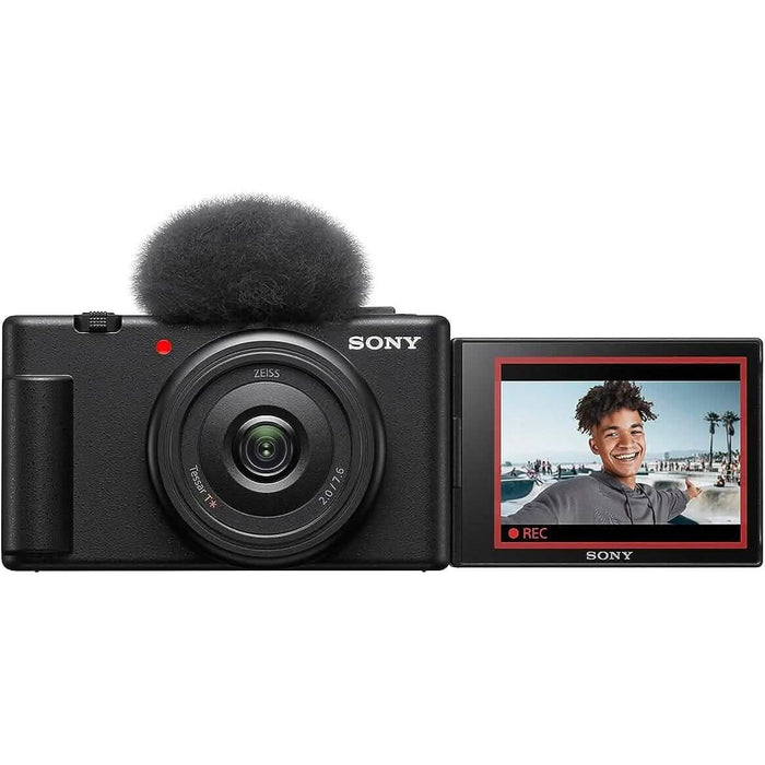 Sony ZV-1F Vlog Camera for Content Creators and Vloggers Black (Refurbished) by DailySale