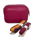 Sophia Full-Grain Leather Crossbody Bag – Double-Zip Travel & Everyday Purse by MiamiLeathers.com