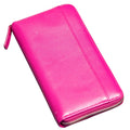 Sophia Full-Grain Leather Structured Double-Zip Wallet with RFID Protection by MiamiLeathers.com