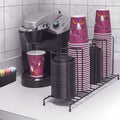 Sorbus 4-sectional Black Cup and Lid Organizer by DailySale
