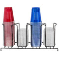 Sorbus 4-sectional Black Cup and Lid Organizer by DailySale
