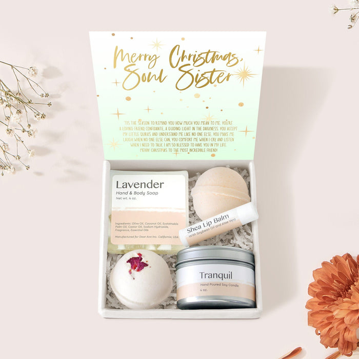 Soul Sisters Christmas Compass Necklace Gift Box Set by Dear Ava