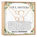 Soul Sisters Christmas Double Circles Necklace Set by Dear Ava