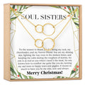 Soul Sisters Christmas Double Circles Necklace Set by Dear Ava