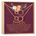 Soul Sisters Double Circles Necklace Set by Dear Ava