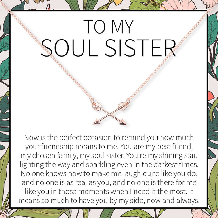 Soul Sisters Double Intersecting Arrows Necklace by Dear Ava