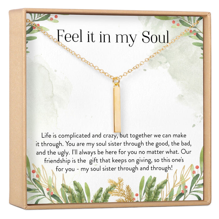 Soul Sisters Vertical Bar Necklace by Dear Ava