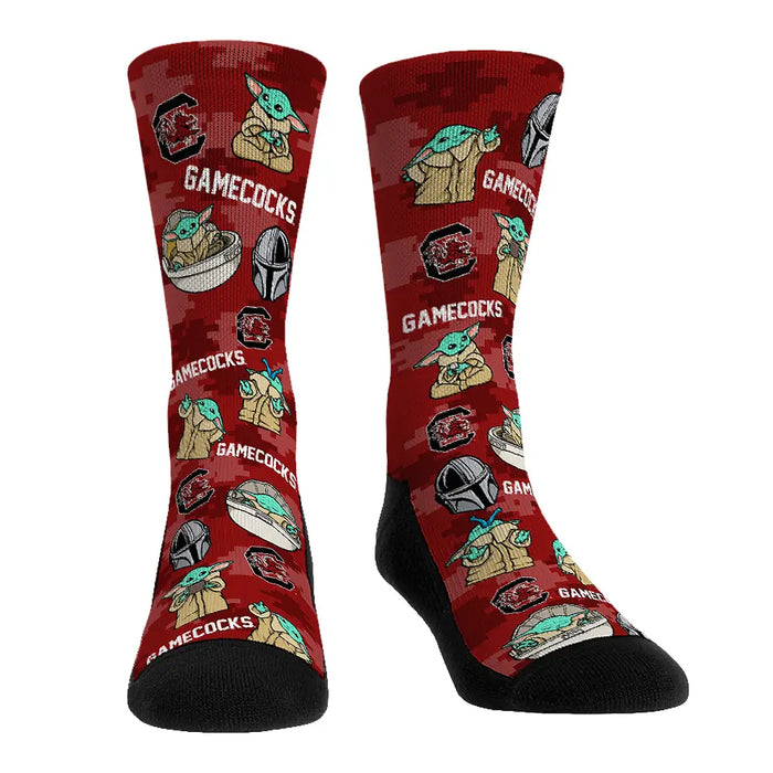 South Carolina Gamecocks - Star Wars - Grogu All-Over by Rock 'Em Socks