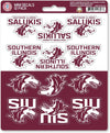 Southern Illinois University Salukis 12-Piece Mini Decal Sticker Set, 5x6 Inch Sheet, Gift for football fans for any hard surfaces around home, automotive, personal items