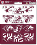 Southern Illinois University Salukis 12-Piece Mini Decal Sticker Set, 5x6 Inch Sheet, Gift for football fans for any hard surfaces around home, automotive, personal items by Fielders Choice