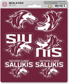 Southern Illinois University Salukis 6-Piece Decal Sticker Set, 5x6 Inch Sheet, Gift for football fans for any hard surfaces around home, automotive, personal items