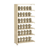 Tennsco Snap-Together Six-Shelf Closed Add-On, Steel, 36w x 12d x 76h, Sand