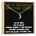 Space and Galaxy Crescent Moon Pendant Necklace by Dear Ava
